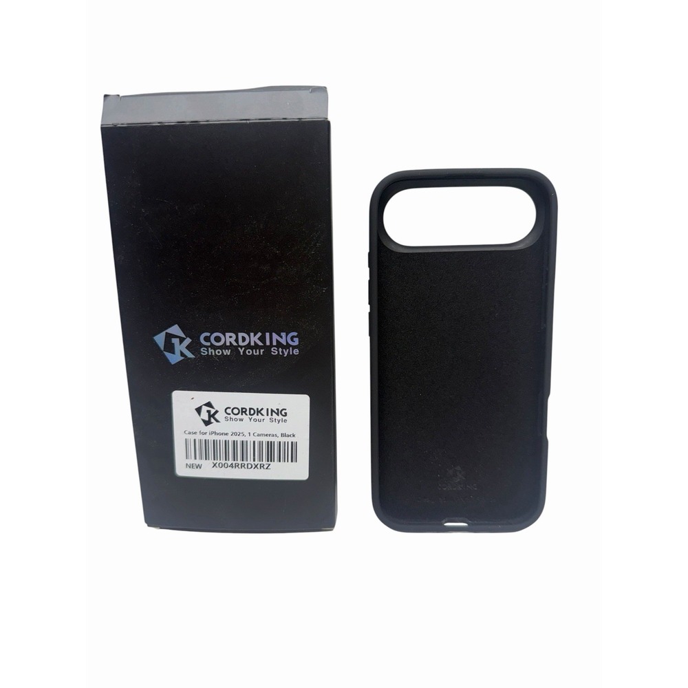 CORDKING Black Silicone Case for iPhone 2025 Single Camera Shockproof Cover New